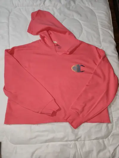 Polerón con capucha Champion rosa talla L - miniatura 1