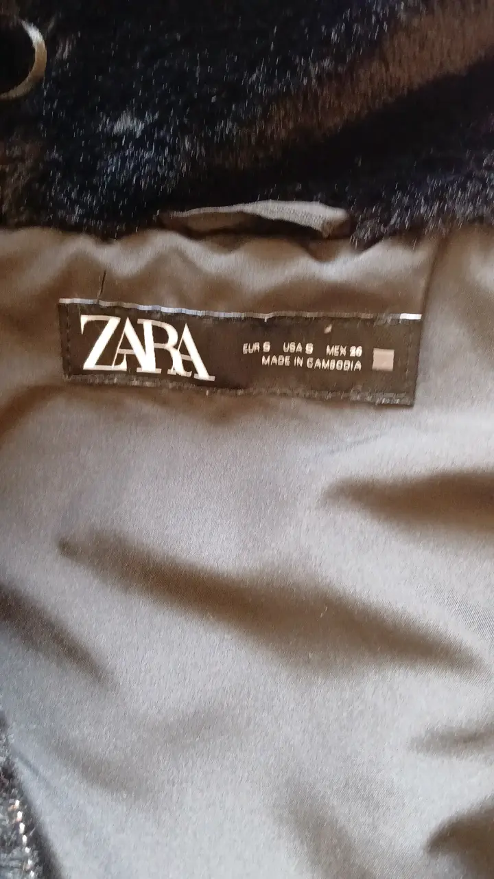 Chaqueta de piel sintética negra Zara - 3