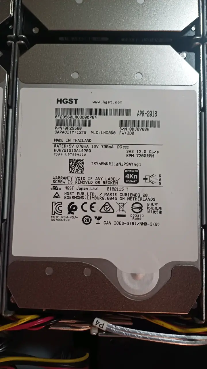 Disco Duro HGST 12TB SAS 7200RPM