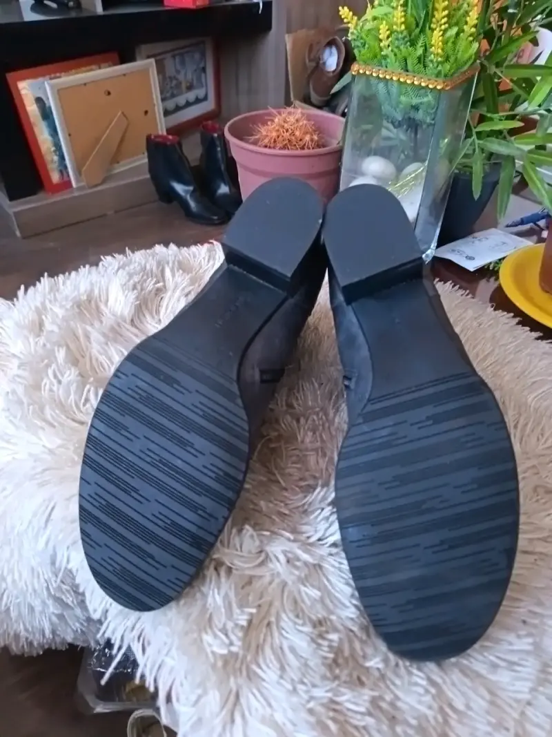 Botines de cuero sintético gris con cierre lateral - 6