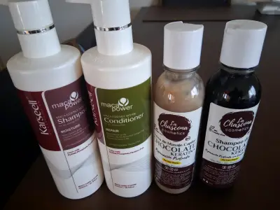 Set de cuidado capilar con shampoo y acondicionador de maca y chocolate - miniatura 2