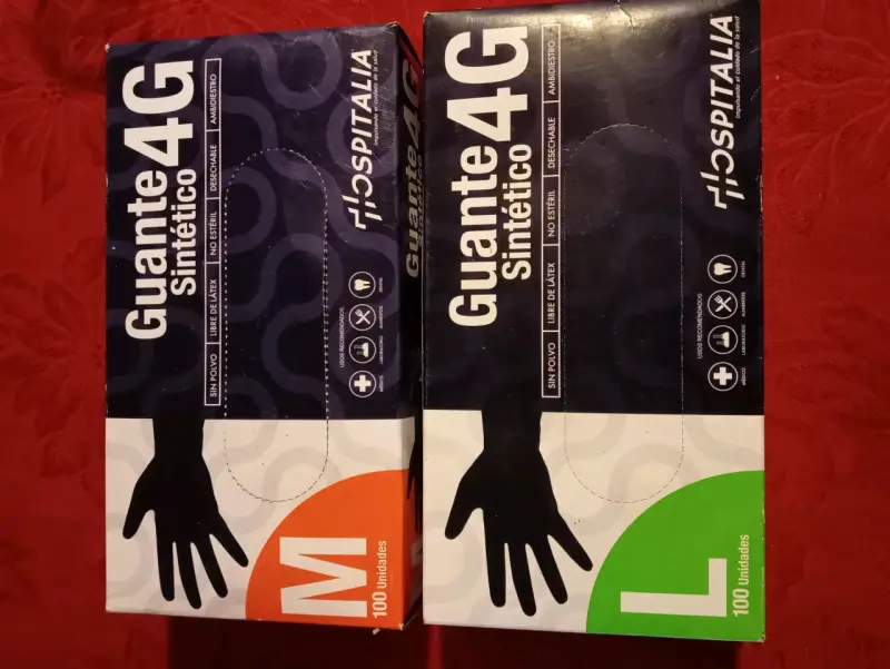 Guantes sintéticos desechables Hospitalia M y L