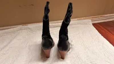 Botas de cuero negras Exotica con tacón alto - miniatura 5