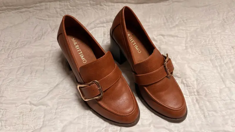 Zapatos de tacón marrón con hebilla Marittimo - 1
