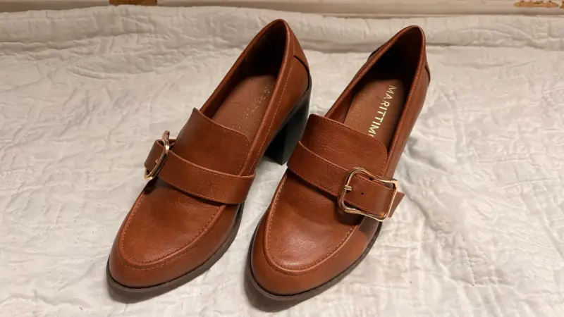 Zapatos de tacón marrón con hebilla Marittimo - 2