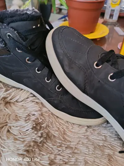 Botines de invierno negros con forro de lana - miniatura 6