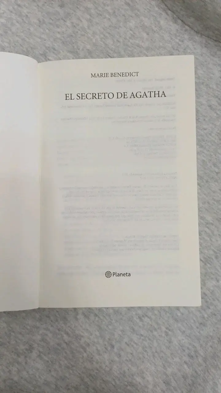 Libro El Secreto de Agatha de Marie Benedict - 3