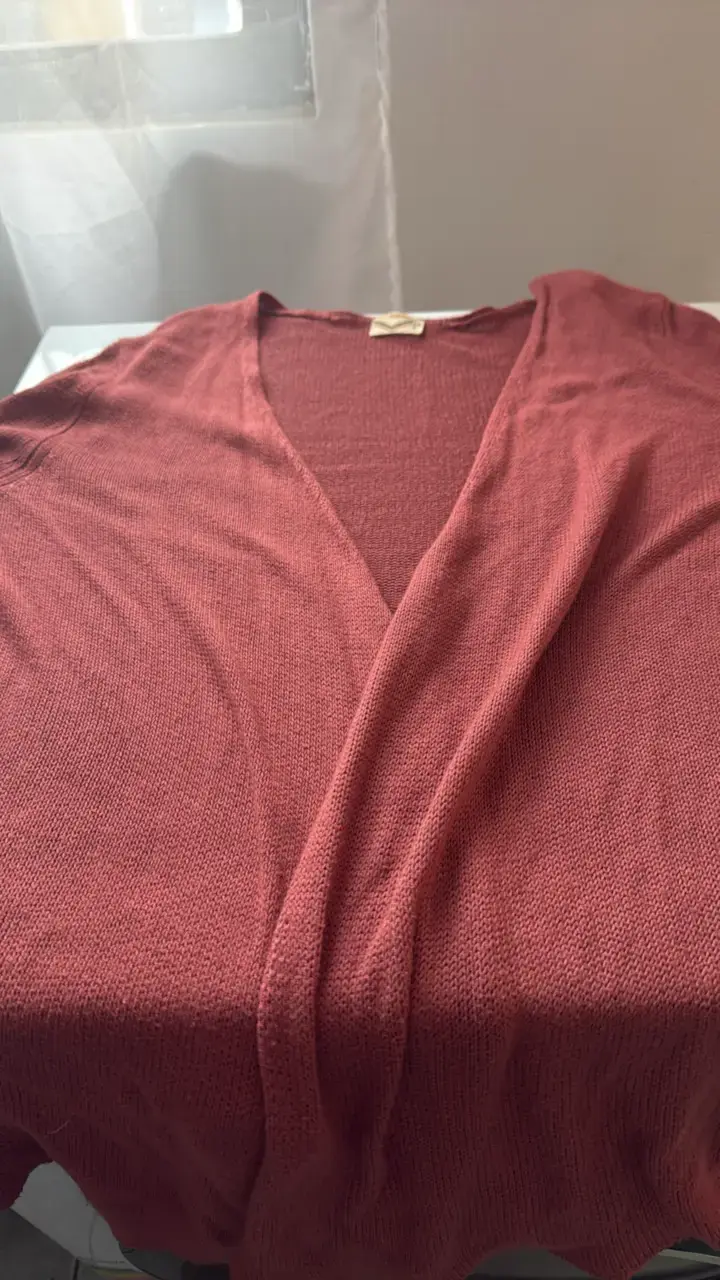 Cárdigan terracota tejido para mujer Umbra - 2