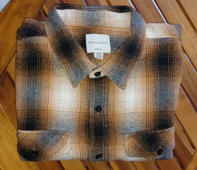 Camisa de franela a cuadros American Eagle XL - miniatura 1