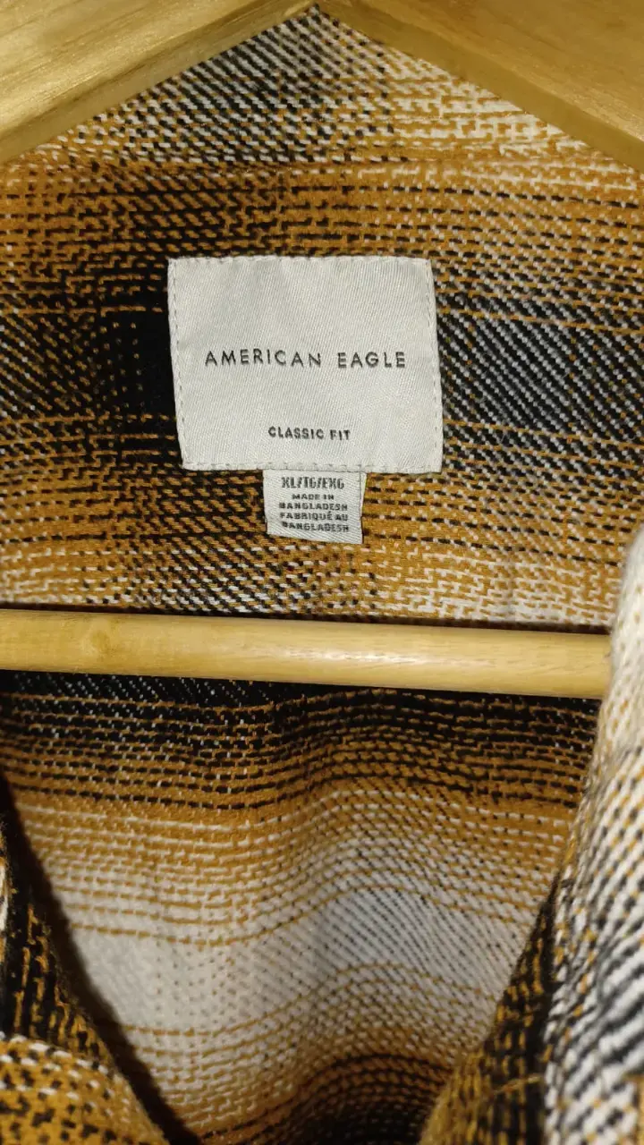 Camisa de franela a cuadros American Eagle XL - 4