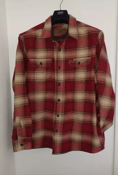 Camisa de franela a cuadros Orvis roja - miniatura 1