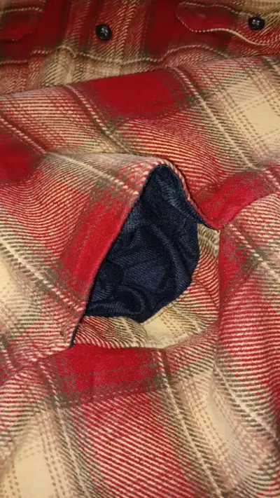 Camisa de franela a cuadros Orvis roja - miniatura 5