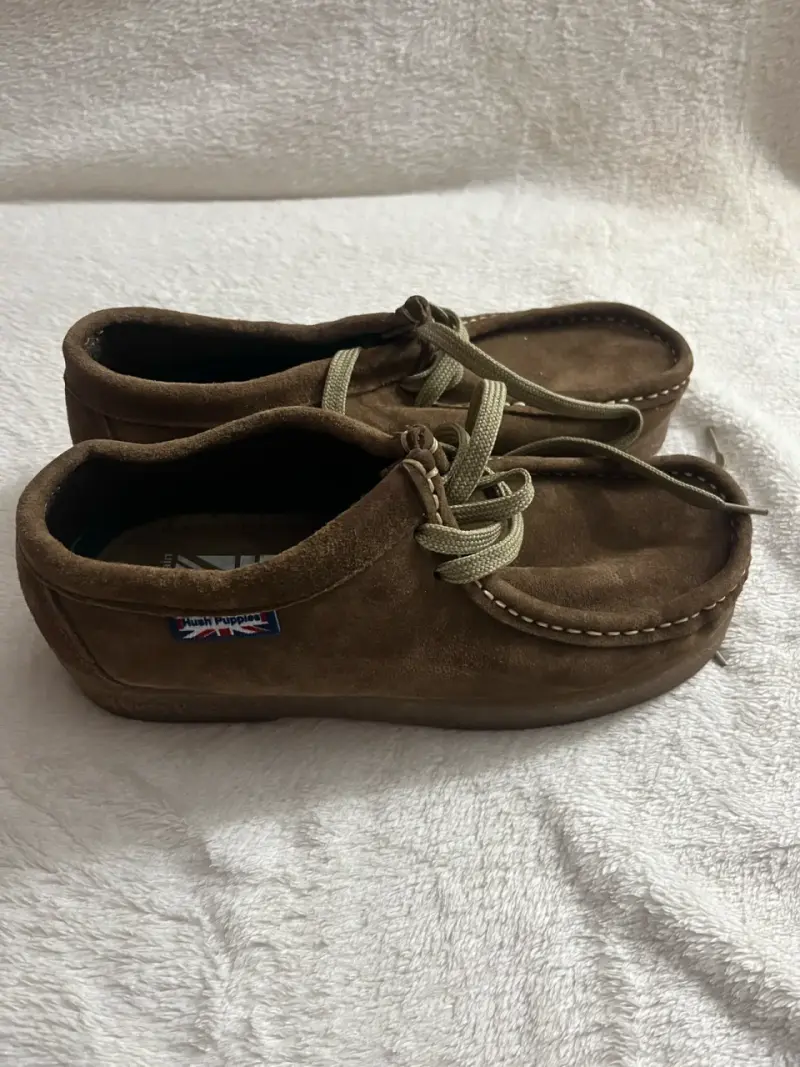Zapatos de gamuza marrón Hush Puppies para hombre - 3