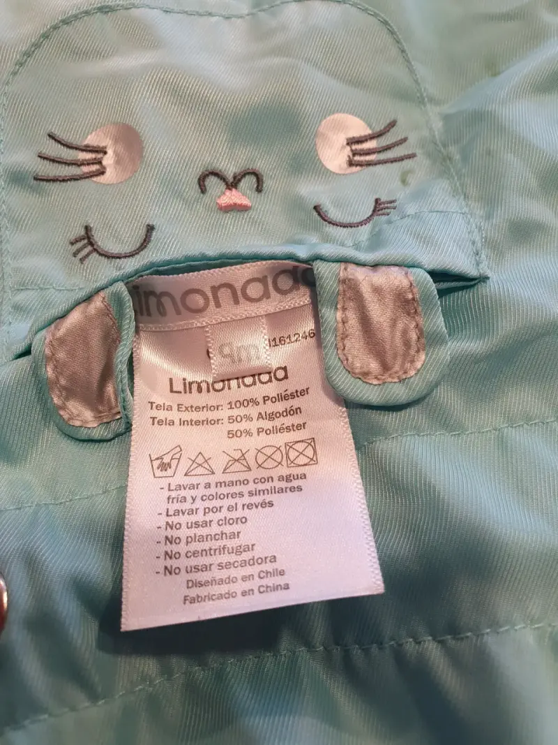 Chaqueta impermeable para niña 9M - 3