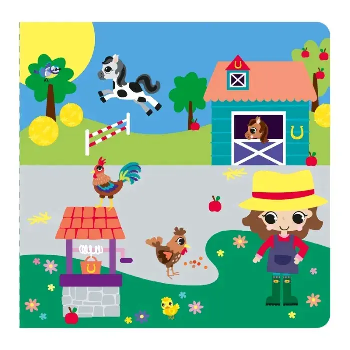 Libro infantil La Granja con stickers reutilizable - 3