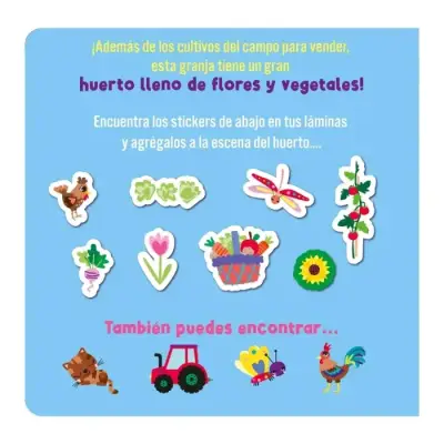 Libro infantil La Granja con stickers reutilizable - miniatura 4