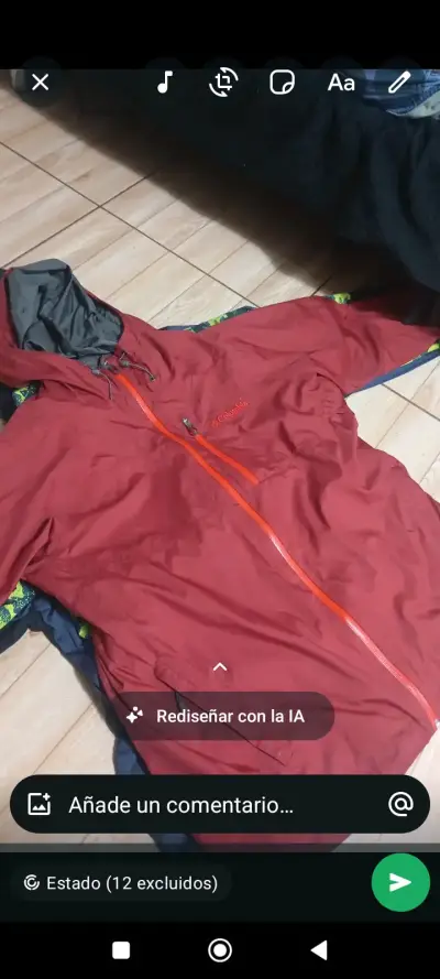 Chaqueta Impermeable Columbia Roja con Capucha - miniatura 4