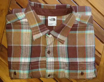 Camisa de franela a cuadros The North Face marrón - miniatura 4
