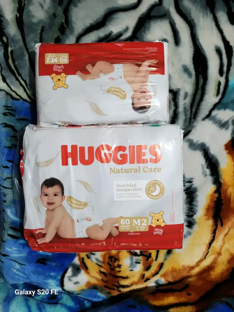 Pañales Huggies Natural Care M2 60 unidades