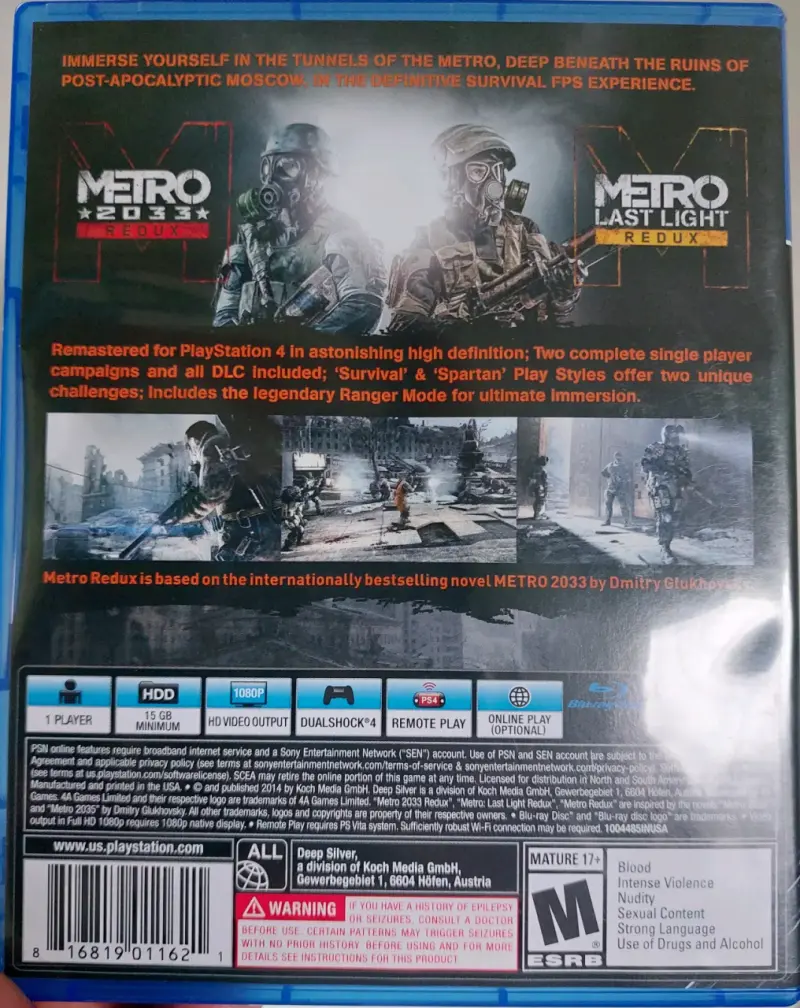 Juego PS4 Metro Redux con DLC - 2