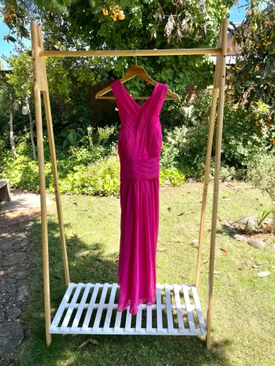 Vestido largo fucsia elegante Lanting Bride - miniatura 3