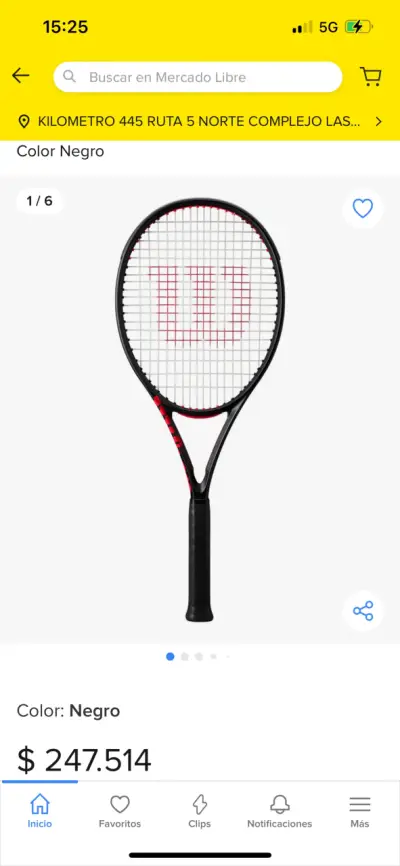 Raqueta de Tenis Wilson Pro Clash Negra - miniatura 4