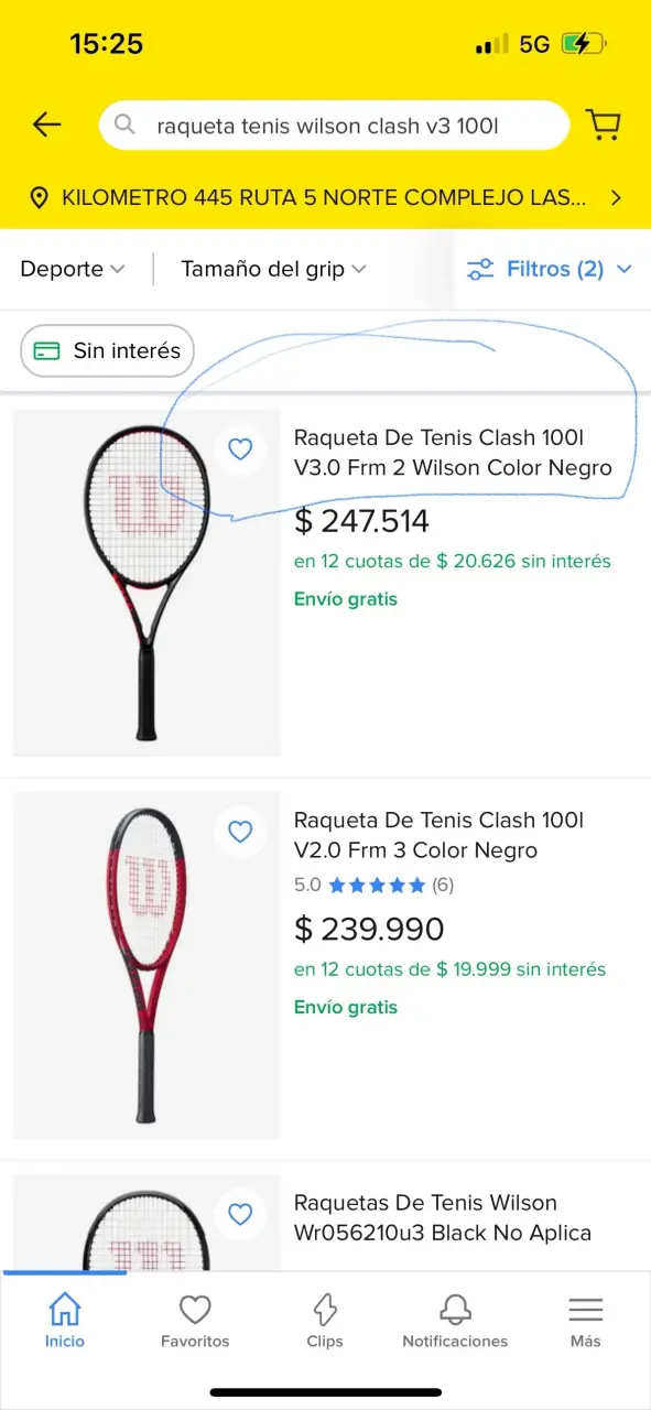 Raqueta de Tenis Wilson Pro Clash Negra - 5