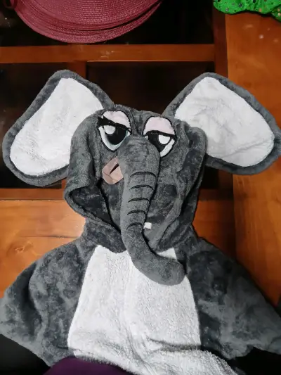 Disfraz de elefante talla  XS en polar - miniatura 3