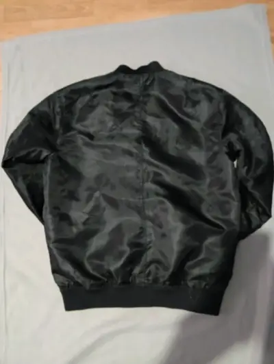 Chaqueta bomber negra unisex - miniatura 3