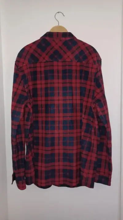 Camisa de franela a cuadros O'Neill roja y azul - miniatura 2