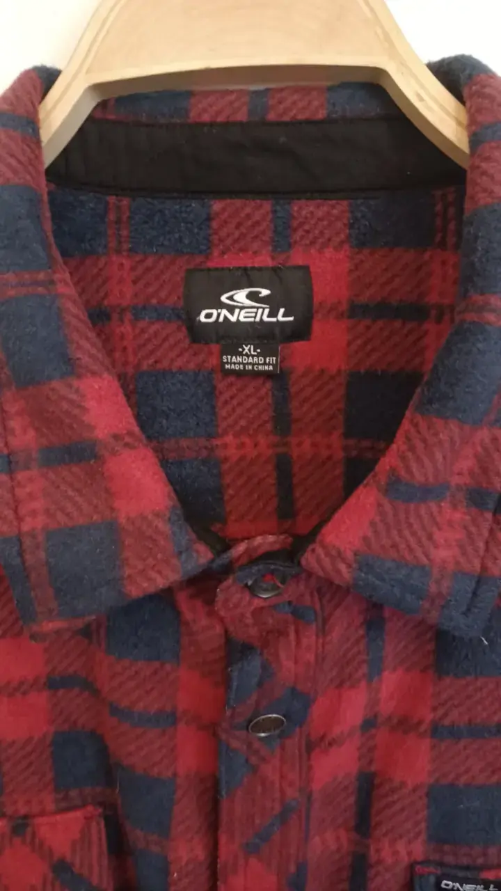 Camisa de franela a cuadros O'Neill roja y azul - 3