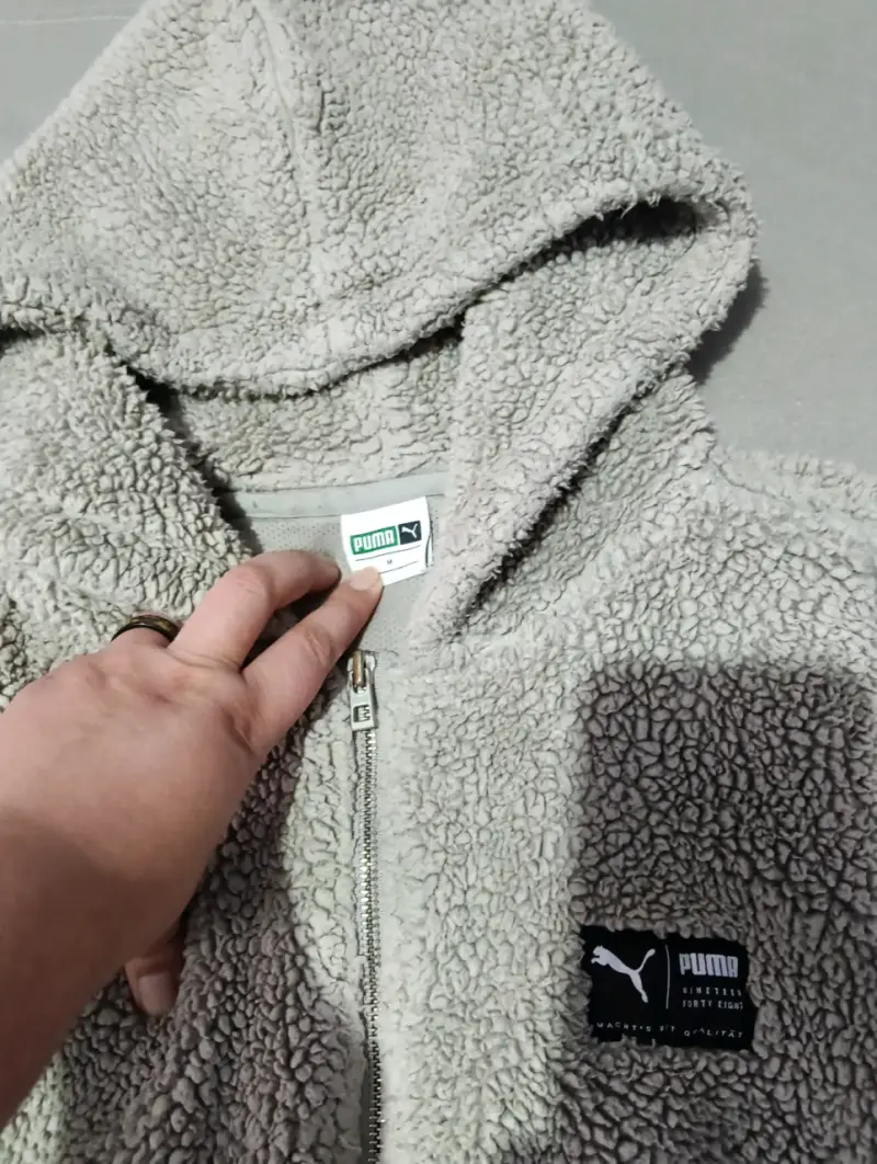 Chaqueta de lana con capucha Puma gris - 2