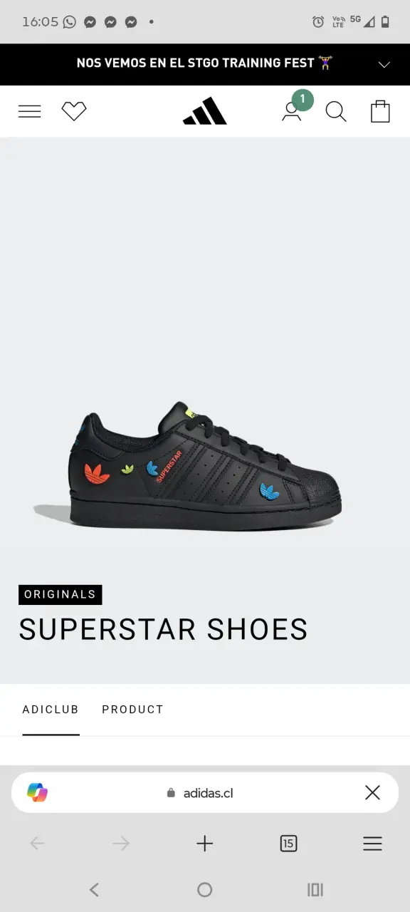 Zapatillas Adidas negras con detalles coloridos - 4