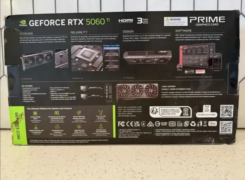 Tarjeta gráfica ASUS GeForce RTX 5060 Ti con 16GB - 2