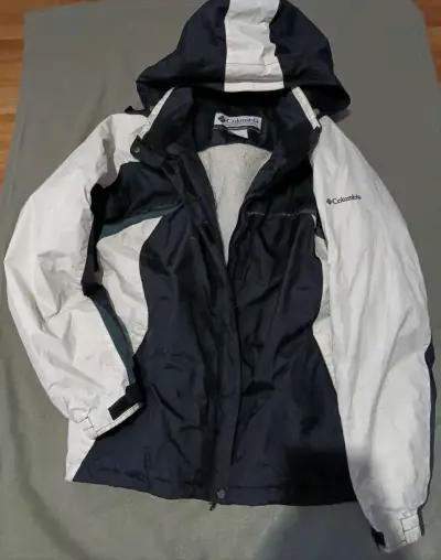 Chaqueta impermeable Columbia bicolor con capucha - miniatura 1