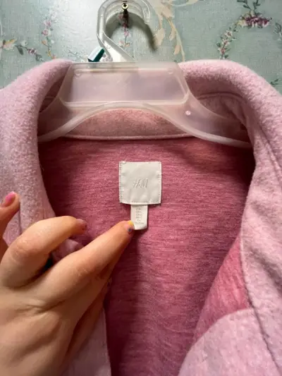 Chaqueta de lana rosada para mujer H&M - miniatura 2