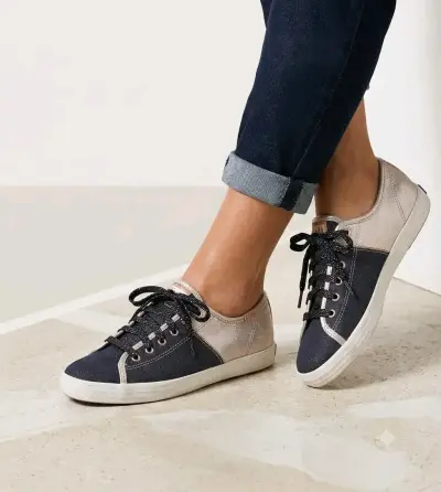 Zapatillas casuales Keds denim y dorado - miniatura 1