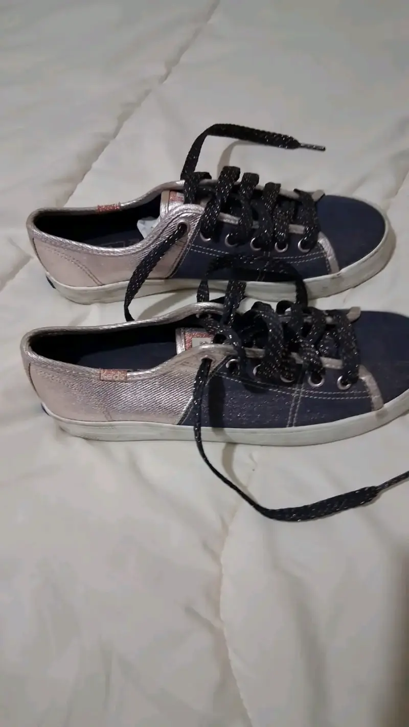 Zapatillas casuales Keds denim y dorado - 4