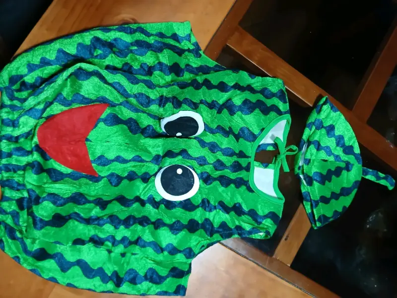 Disfraz de sandía talla 2 años.  con gorro - 2