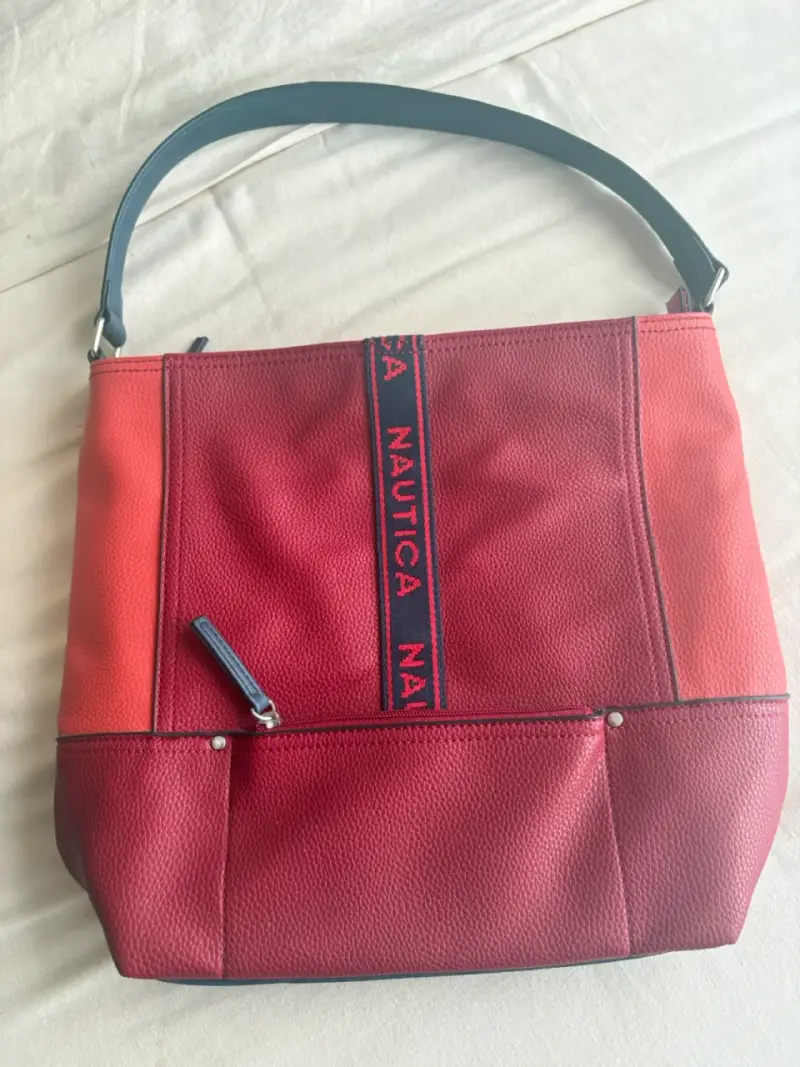 Bolso de cuero rojo Nautica con diseño moderno - 1