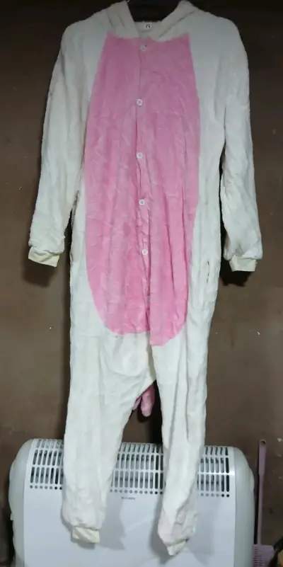 Pijama talla M unicornio blanco y rosado - miniatura 1
