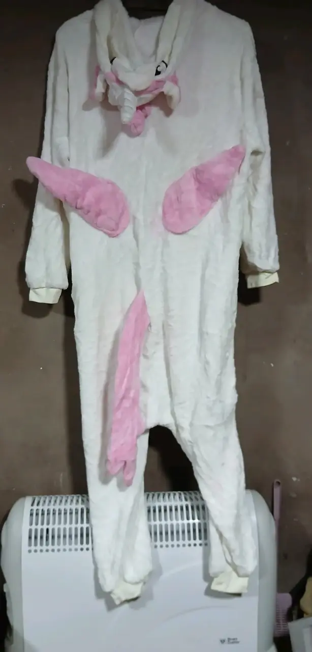 Pijama talla M unicornio blanco y rosado - 2