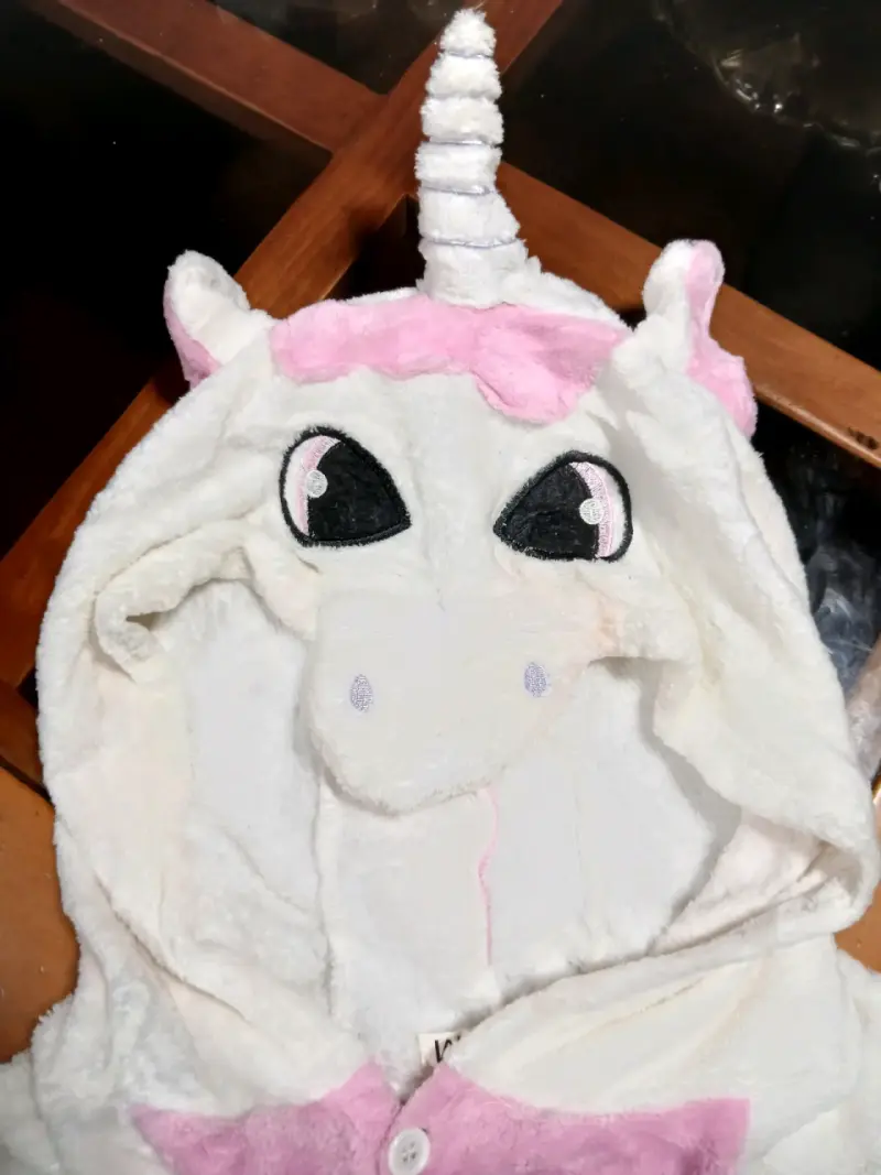 Pijama talla M unicornio blanco y rosado - 3