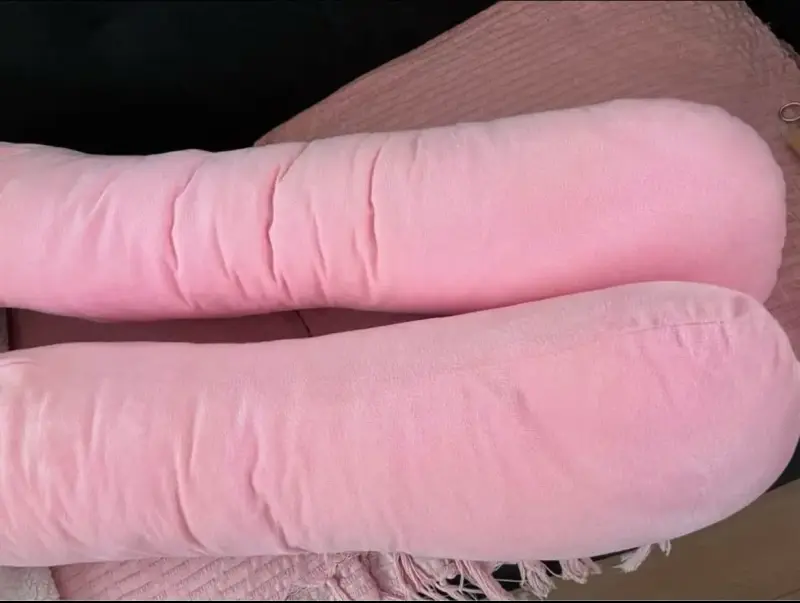 Almohada de embarazo en forma de U color rosa - 5