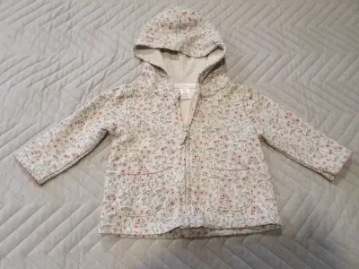 Polerón con capucha floral para bebé 6-9 meses - miniatura 1
