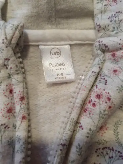 Polerón con capucha floral para bebé 6-9 meses - miniatura 3