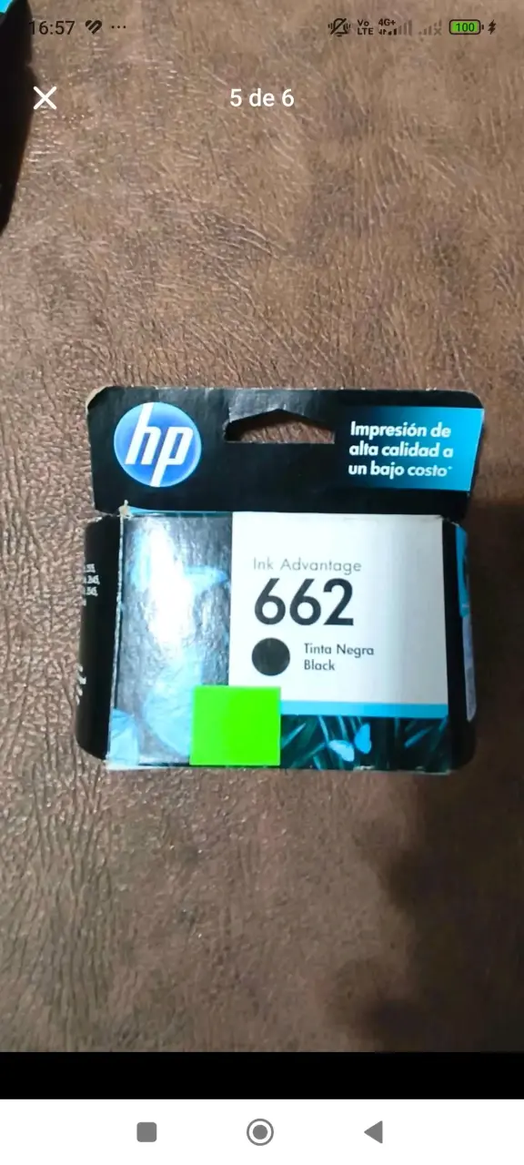 Cartucho de tinta negra HP 662 - 2