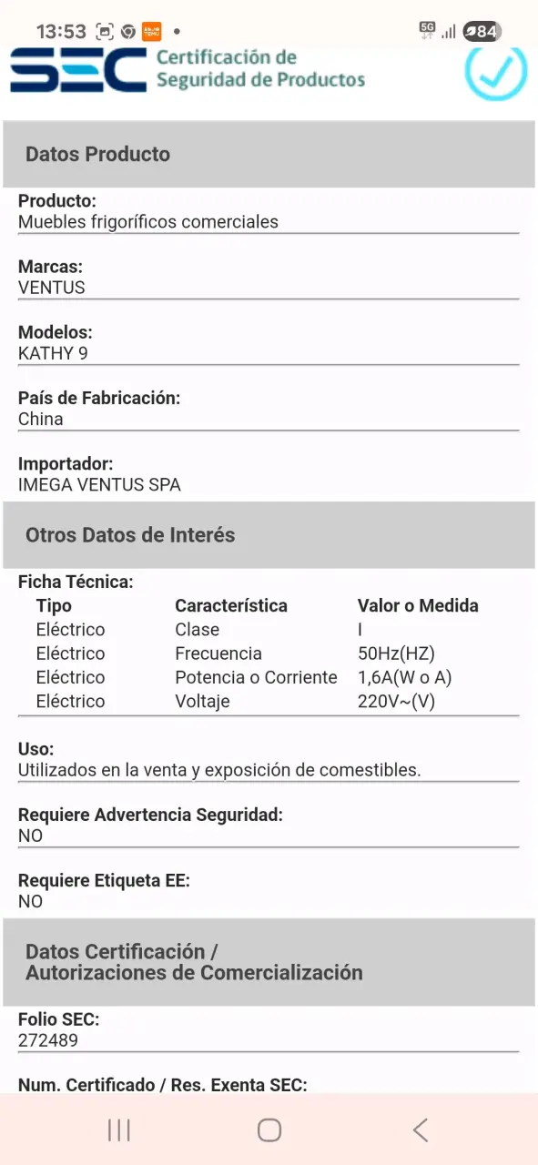 Vitrina refrigerada Ventus Kathy 9 para alimentos - 4