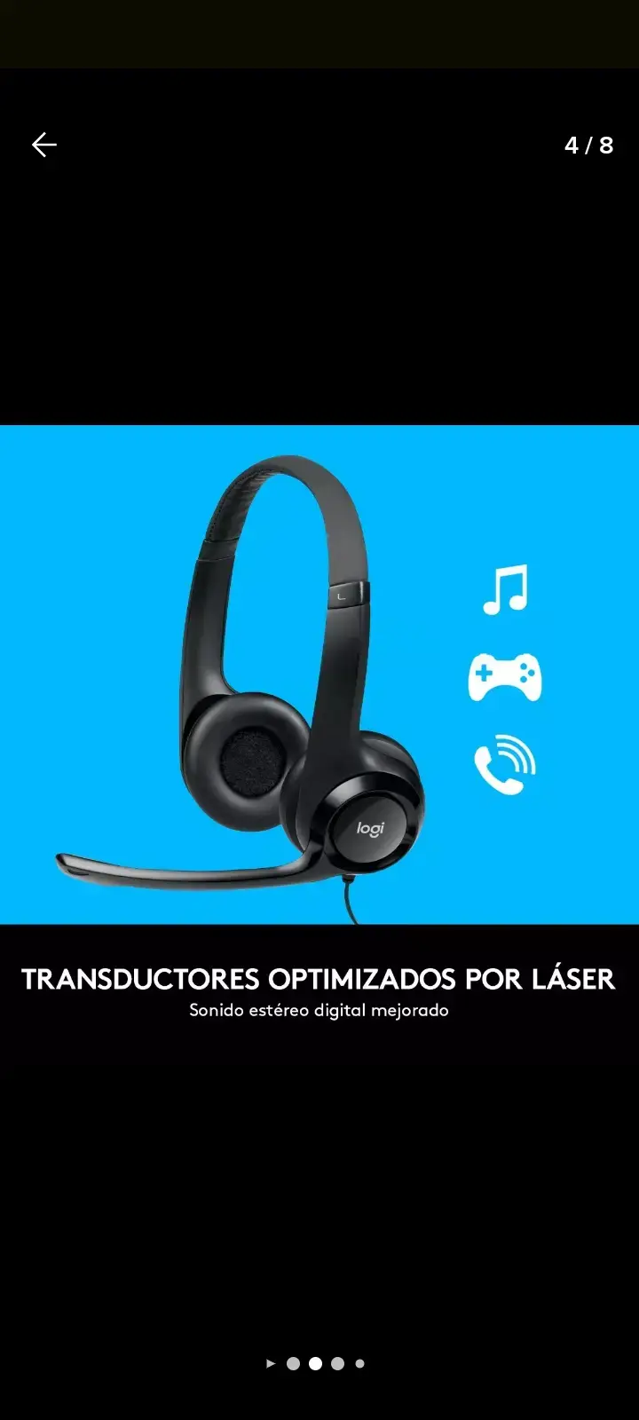 Audífonos USB Logitech H390 con micrófono - 3