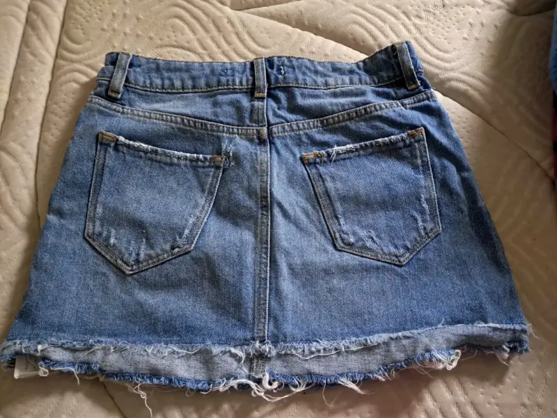 Falda de mezclilla desgastada Zara Basic - 2